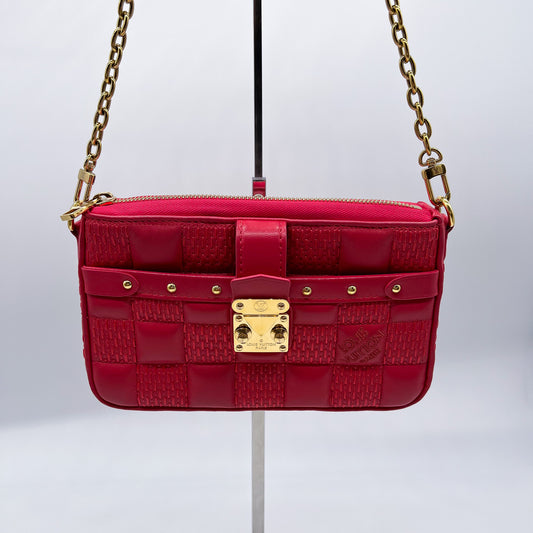 LOUIS VUITTON M59049レザーポシェット トロカ ピンク #21